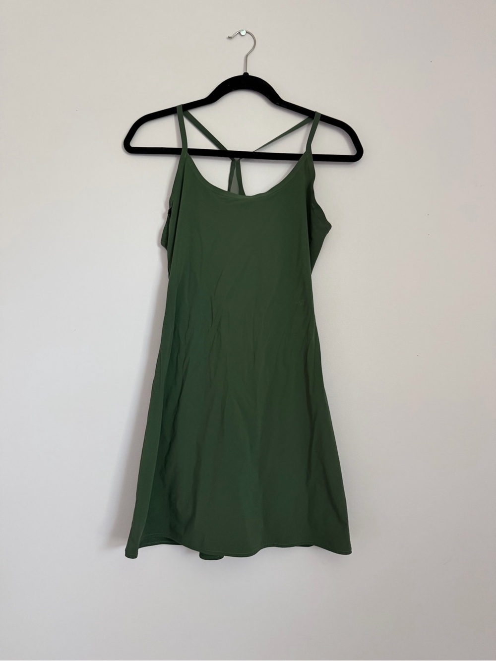 Outdoor Voices Olive Green Strappy Mini Dress